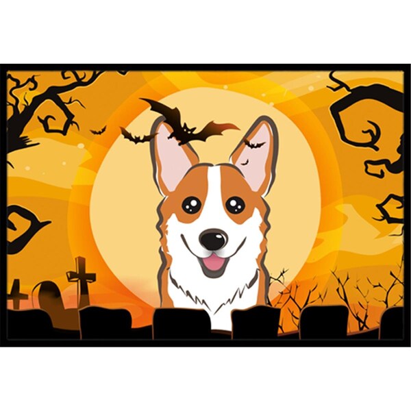 Carolines Treasures Halloween Red Corgi Indoor and Outdoor Mat- 18 x 27 in. BB1812MAT - main